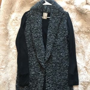 Black and gray sweater from Anthropologie